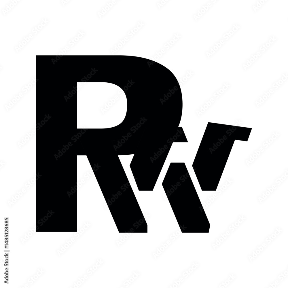 Fototapeta premium Professional letter PW Business Logo design. 