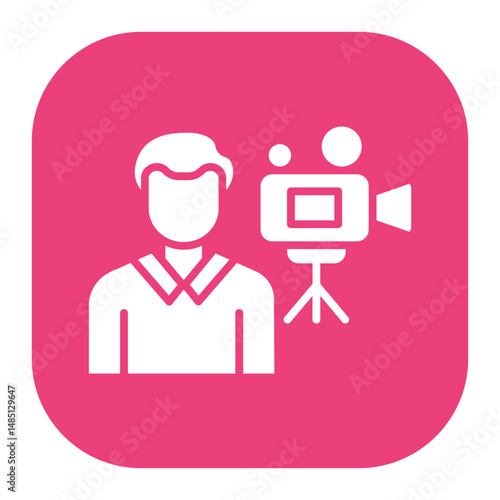 Camera Operator Male Icon
