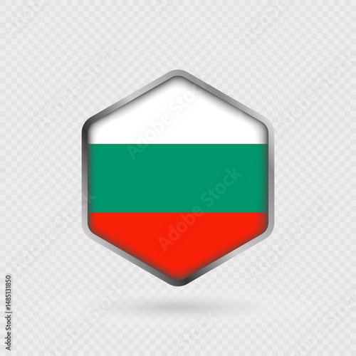 Free Download Bulgaria flag icon in hexagon shape. - GFXLoad