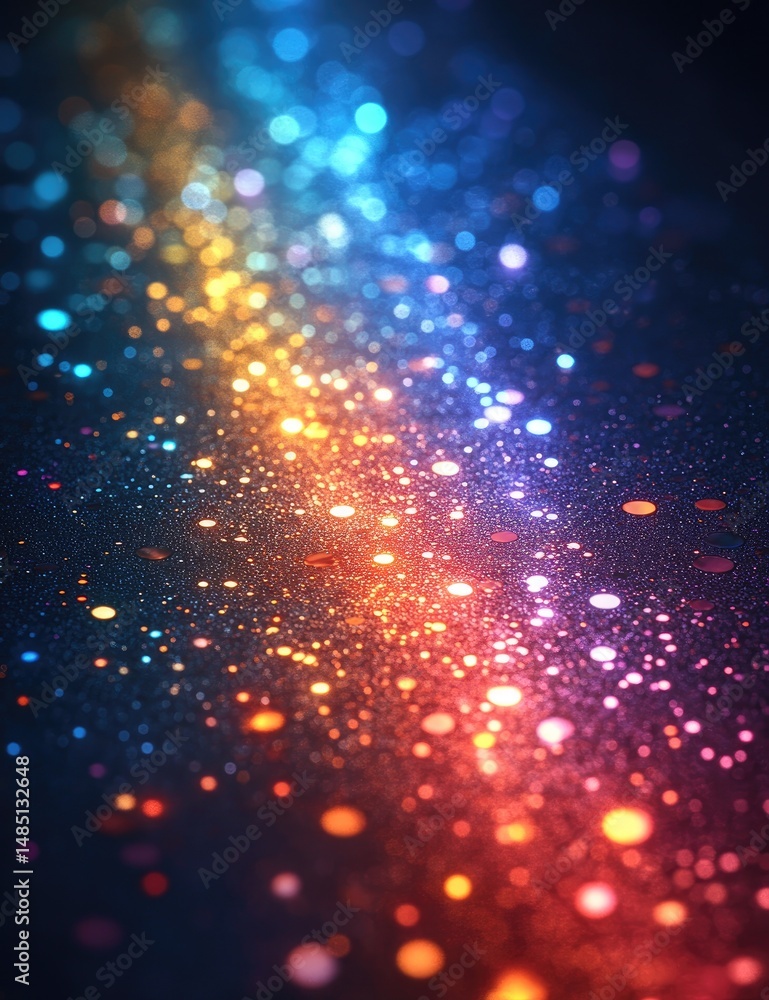 Obraz premium Vibrant, colorful abstract pattern of light streaks.