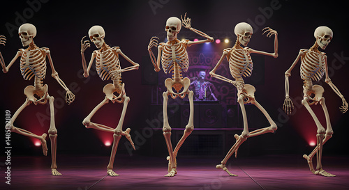 Dancing Skeletons on Stage