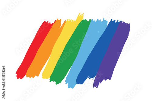 flag pride rainbow lgbt lesbian doodle brush icon. lgbt concept.