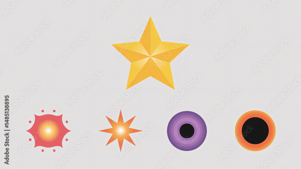 Star icon set