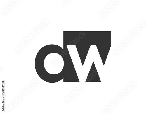 DW creative geometric initial based modern and minimal logo. Letter d w trendy fonts.