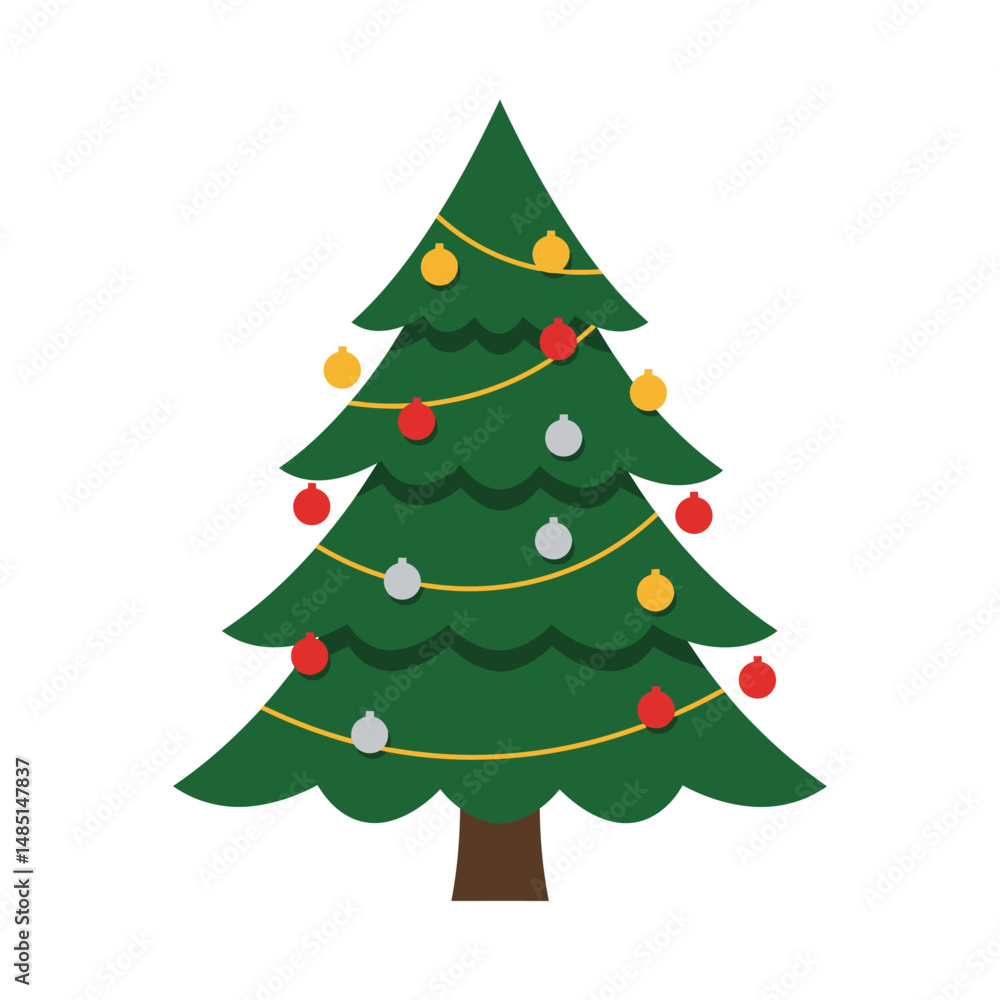 Festive Christmas Tree with Star Topper Festive Christmas Tree with Star Topper