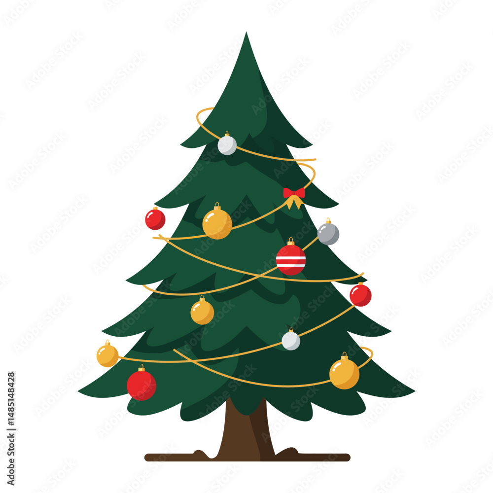 Festive Christmas Tree with Star Topper Festive Christmas Tree with Star Topper