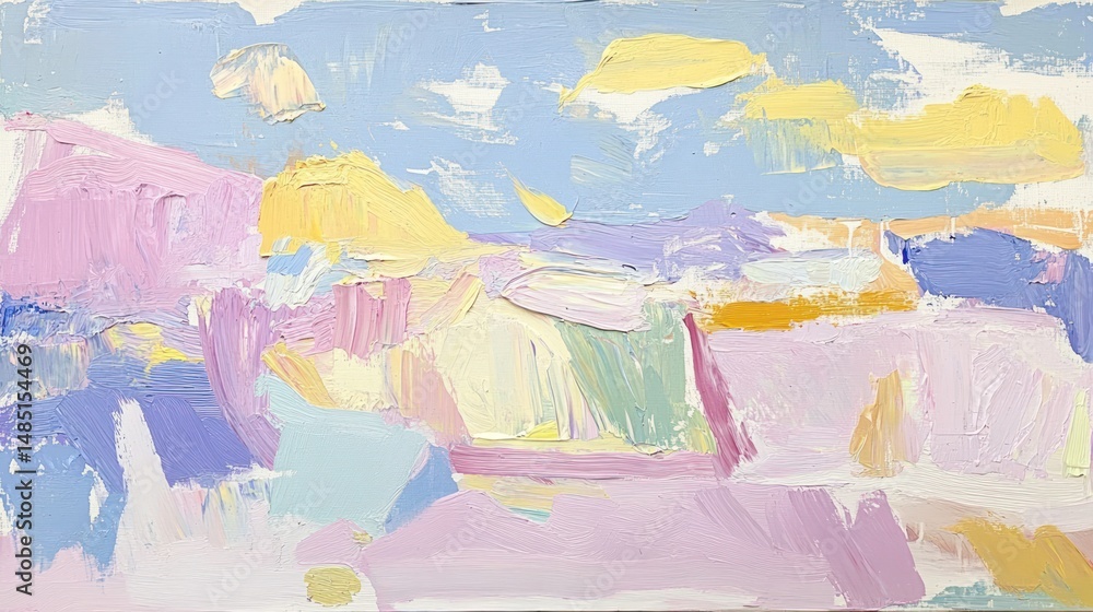 Fototapeta premium Abstract landscape painting