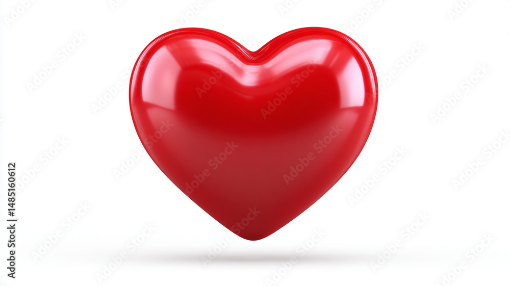 red heart on white background red heart on white background