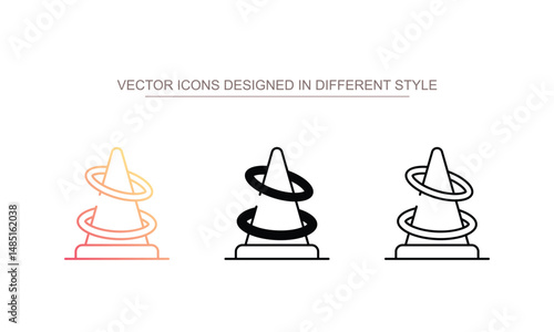 Ring Toss icon design with white background stock illustration