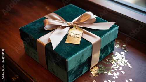 Velvet-covered gift box for luxury items