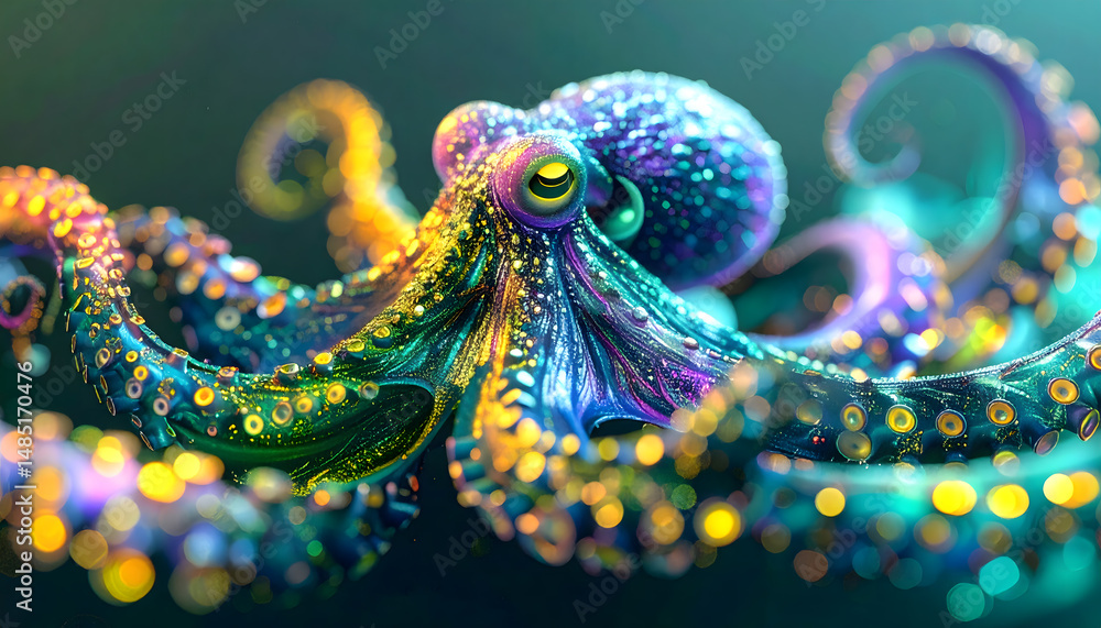 Obraz premium Interlocking Color Gradients in Motion