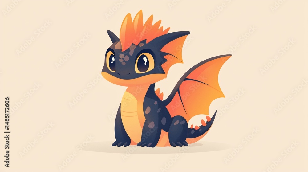 Fototapeta premium Cute Dragon Illustration