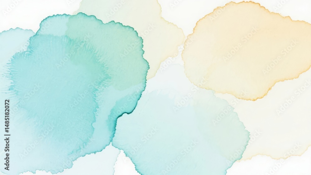 Obraz premium Abstract Watercolor Blots in Pastel Colors