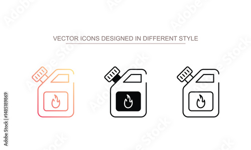 Gas Canister icon design with white background stock illustration