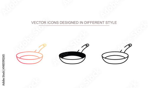Skillet icon design with white background stock illustration