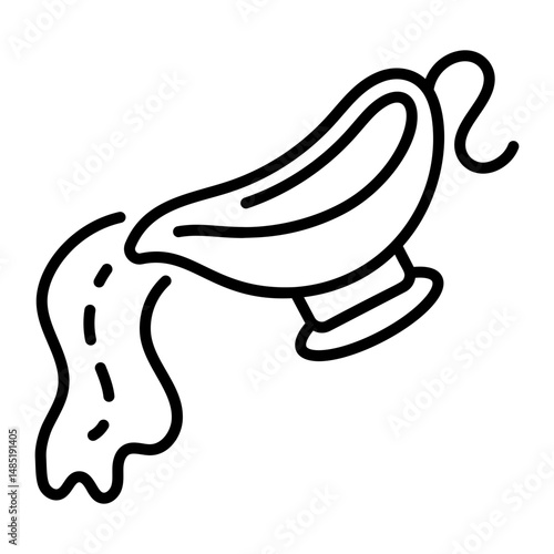 A line style icon of gravy boat