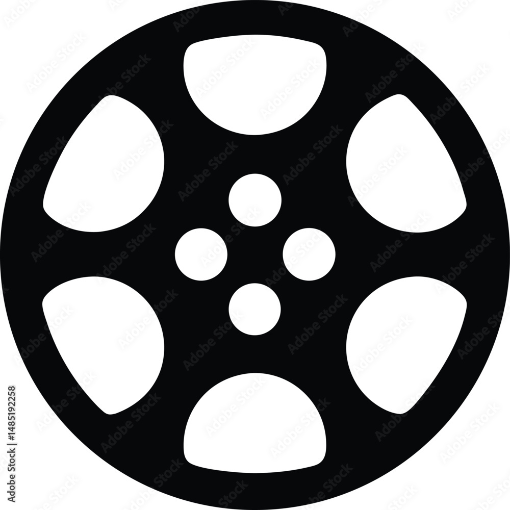 Film Reel Icon Vector Illustration Film Reel Icon Vector Illustration