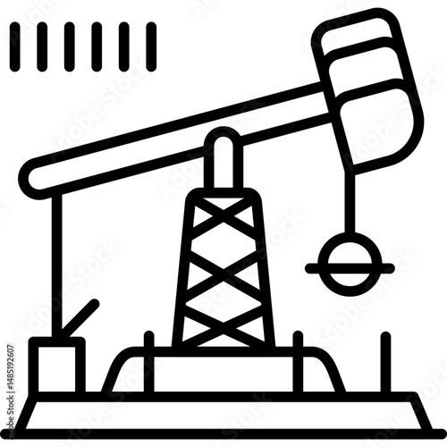 Oil Pumps Icon Vector Element