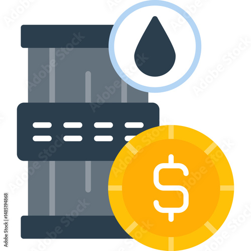 Paid Barrel Icon Vector Element