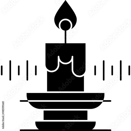 Candle Icon Vector Element