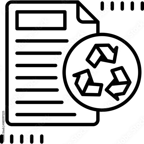 Recycled Paper Icon Vector Element