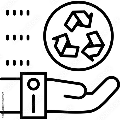 Recycled Paper Icon Vector Element