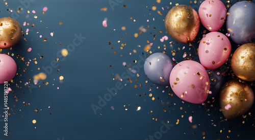 Colorful Balloons and Confetti Celebration Decor for Joyous Occasions