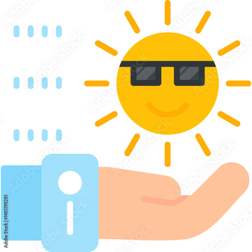 Sun Icon Vector Element