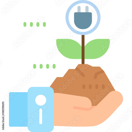 Bio Energy Icon Vector Element