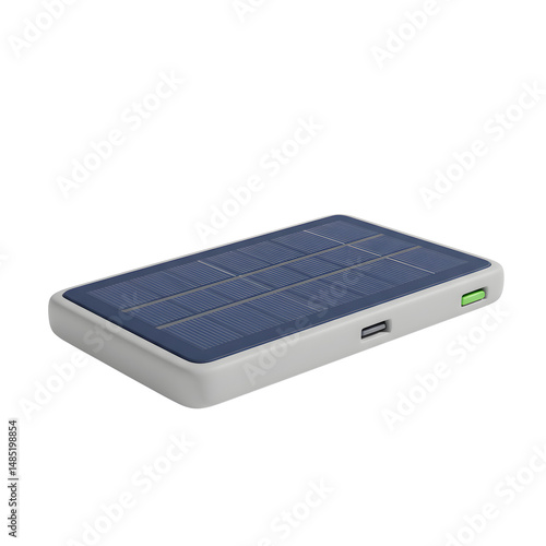 Portable solar charger illustration for technology articles and product promotions
