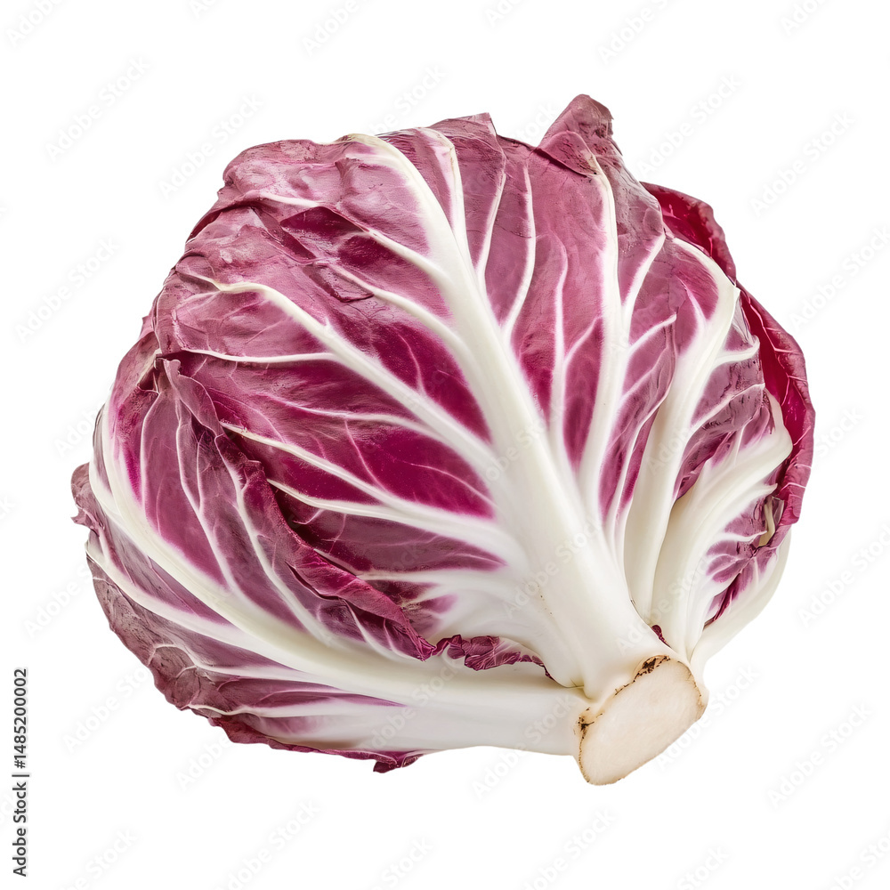 Obraz premium a close up of a red cabbage on a white background