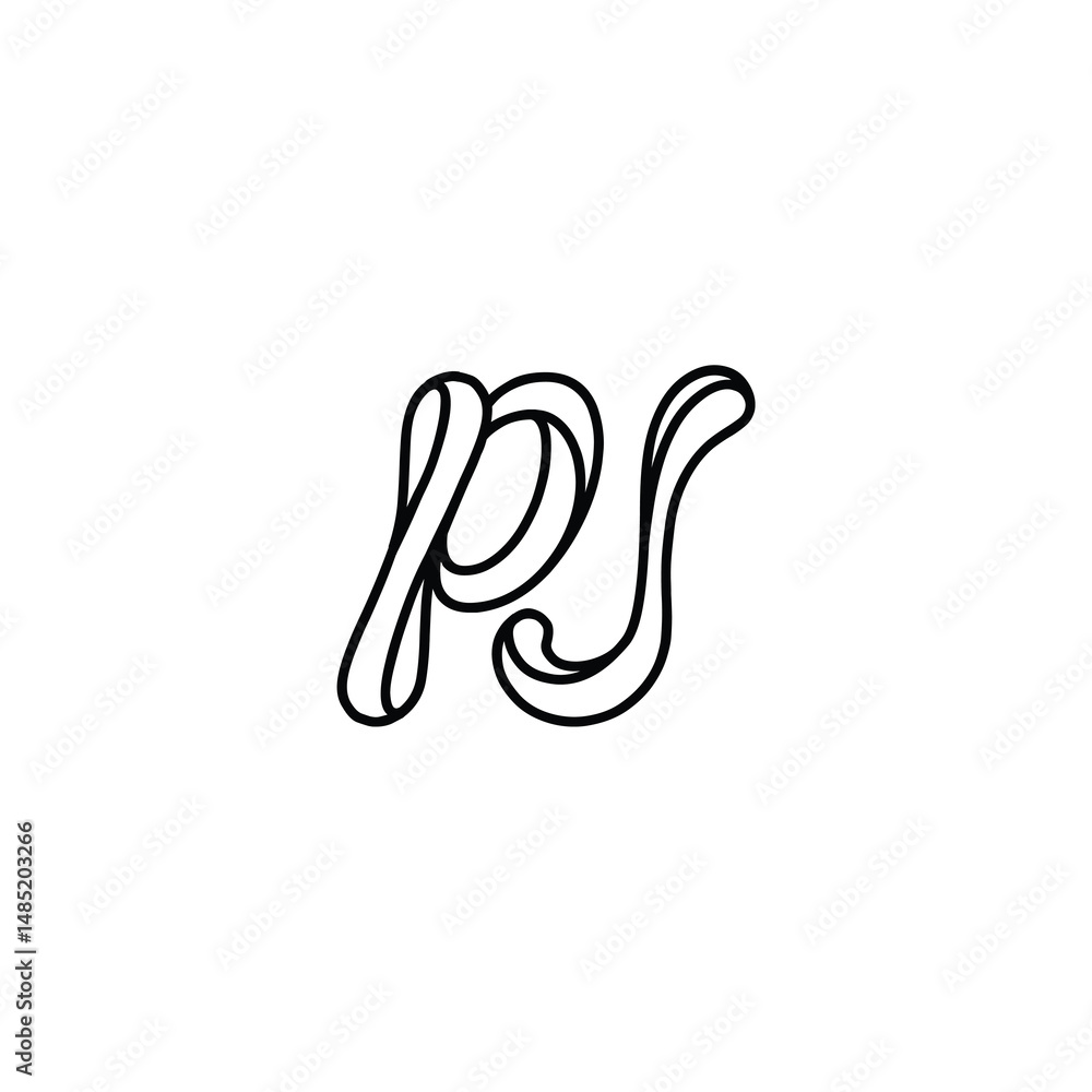 PJ monogram logo design letter text name symbol monochrome logotype alphabet character simple logo PJ monogram logo design letter text name symbol monochrome logotype alphabet character simple logo