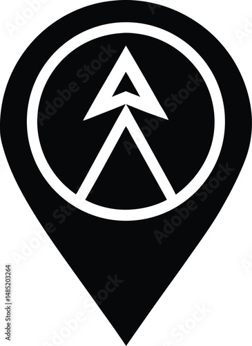 navigation route icon vector illustration