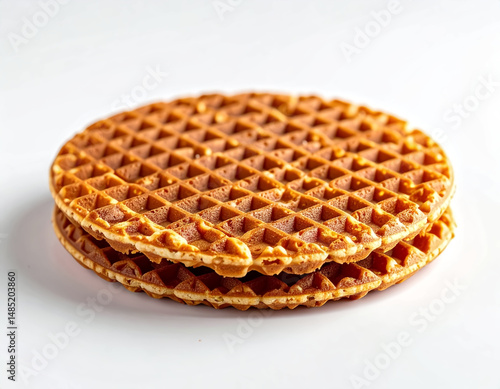 Stroopwafel on a white background