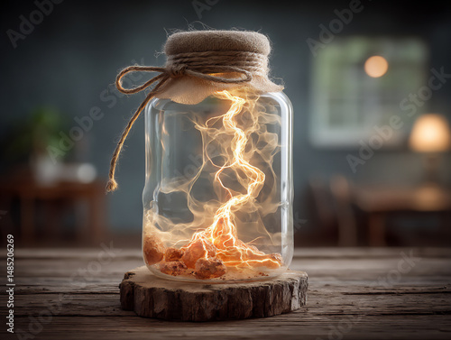an abstract depiction of brownian motion within a glass container