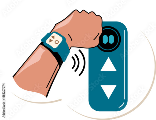 Smartwatch Control Wireless Remote for Elevators and Automated Systems