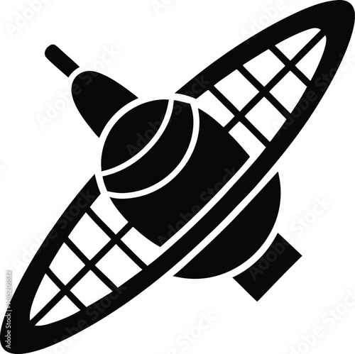 satellite orbit icon vector illustration