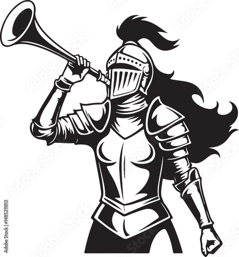 Knight- Blowing Horn