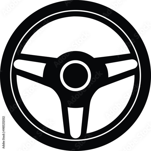 steering wheel icon vector illustration