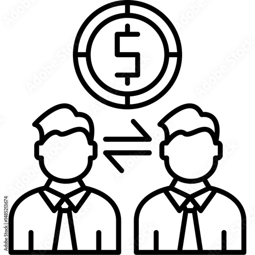 Peer-to-Peer Lending Icon