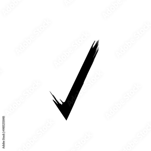 Check mark icon button, vector illustration.