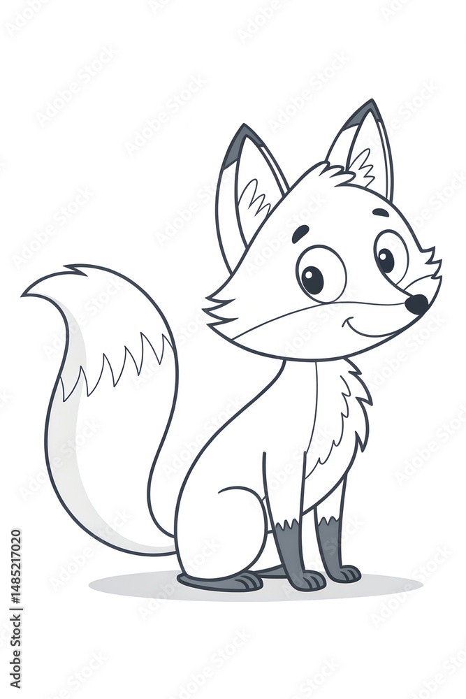 Fototapeta premium Colouring page for kids, hand drawn vector illustration of a cartoon, pre school Colouring page, animal Colouring page, flower Colouring page, adult Colouring page,printables