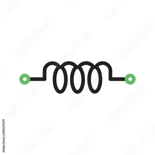 Inductor icon vector image. Suitable for mobile apps, web apps and print media.