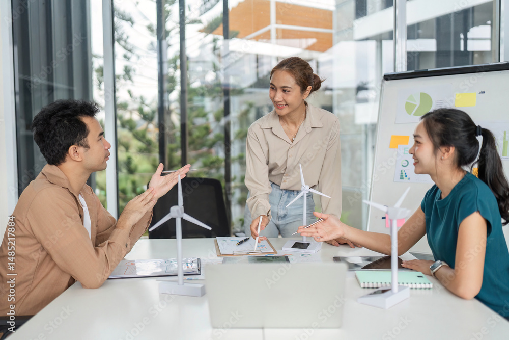 Fototapeta premium Dynamic ESG Strategy Meeting with Focus on Sustainability