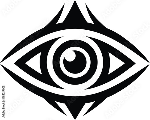 abstract eye logo mark icon vector illustration