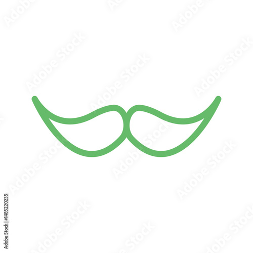 Moustache II icon vector image. Suitable for mobile apps, web apps and print media.