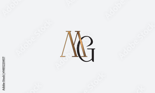 MG, GM , G , M Abstract Letters Logo Monogram	