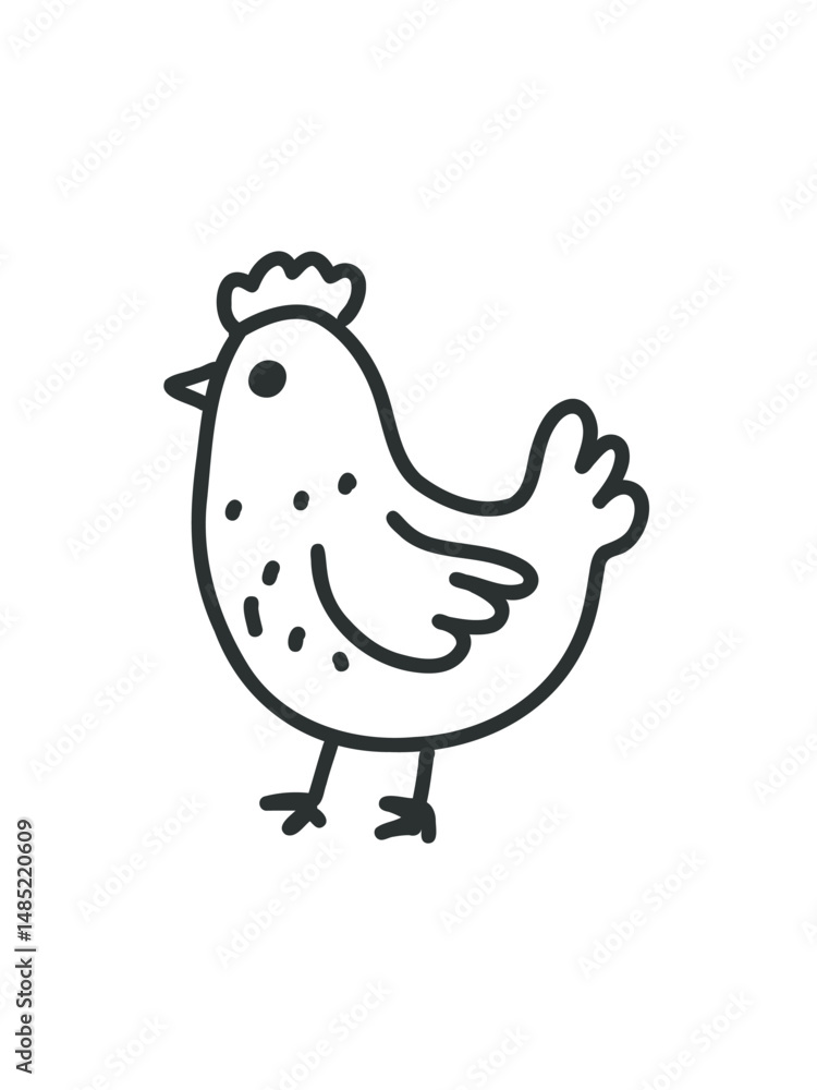 Side view chicken Side view chicken