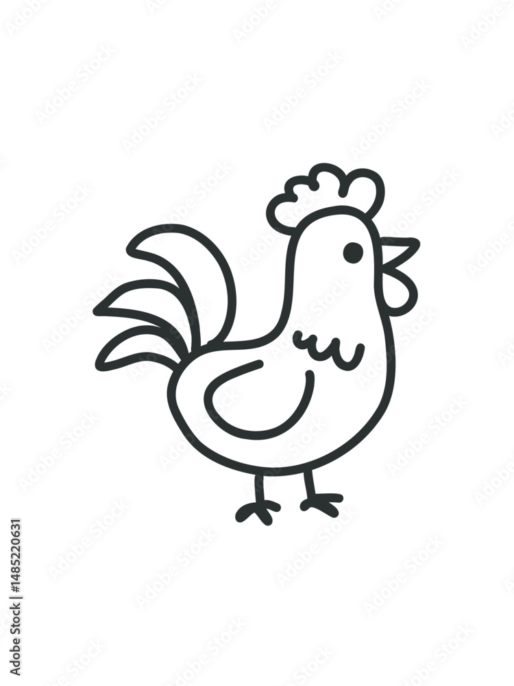 Fototapeta premium Standing rooster