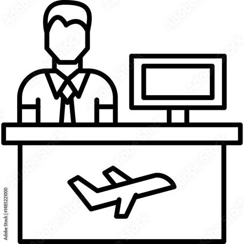 Airline Ticket Office Icon